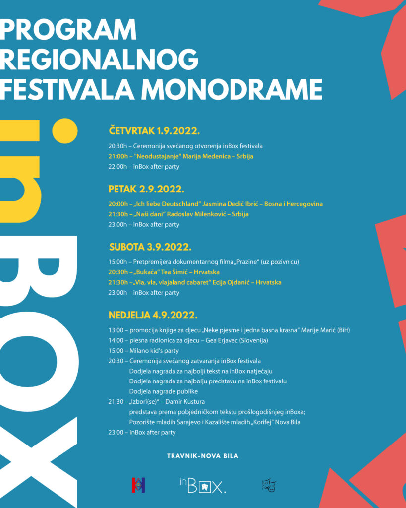 pogledajte program "ii. regionalnog festivala monodrame inbox"