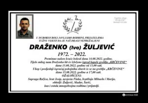 Preminuo Draženko Žuljević