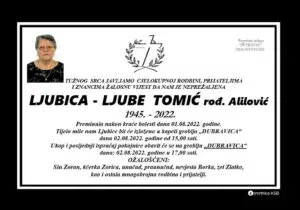 Preminula Ljubica - Ljube Tomić