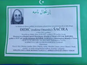 Preminula Šačira Đidić