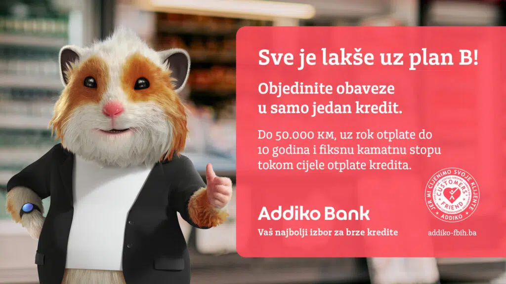Sve je lakše uz plan B / Objedinite svoje finansijske obaveze u samo jedan Addiko kredit
