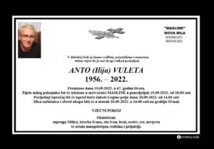 Preminuo Anto Vuleta