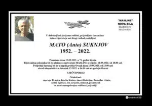 Preminuo Mato Suknjov