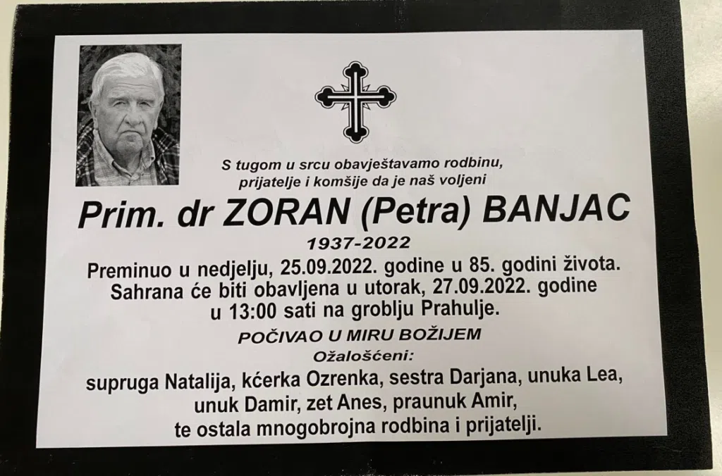 Preminuo poznati travnički hirurg Zoran Banjac