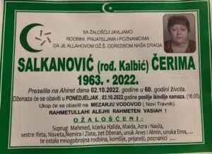 Preminula Čerima Salkanović