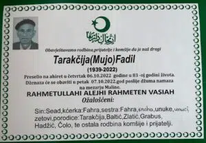 Preminuo Fadil Tarakčija