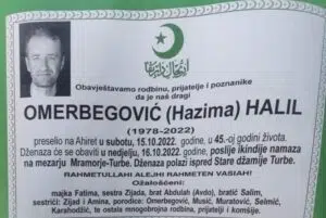 Preminuo Halil Omerbegović
