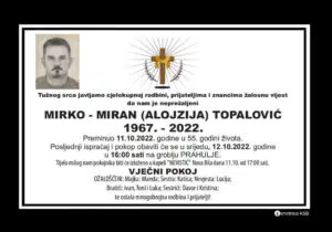 Preminuo Mirko - Miran Topalović