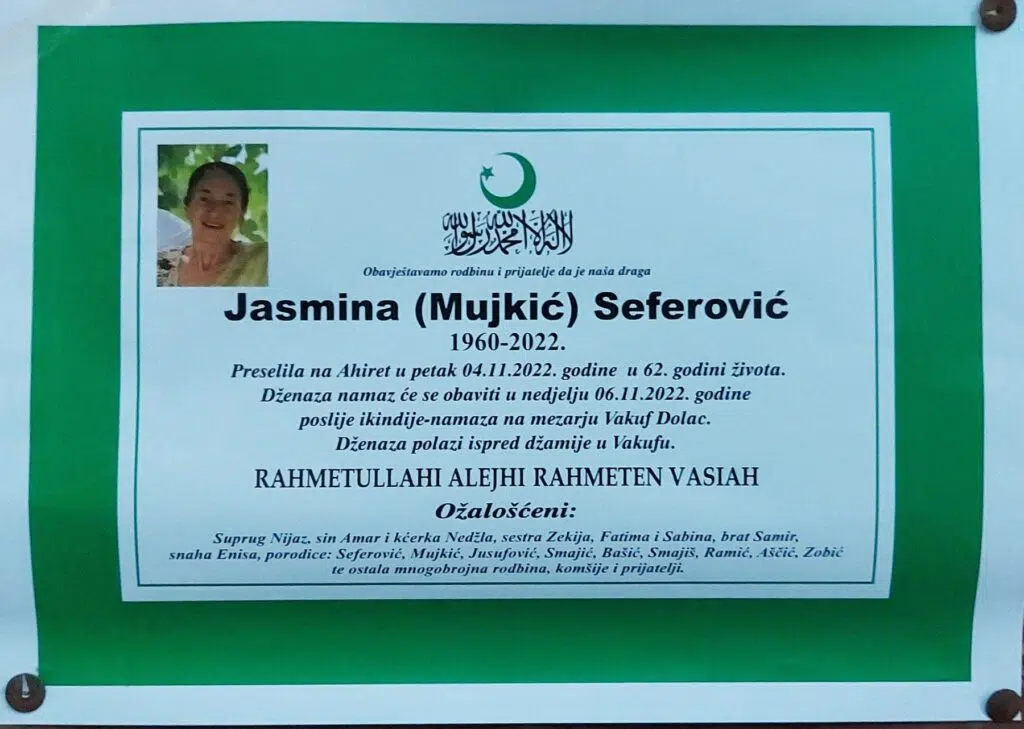 Preminula Jasmina Seferović