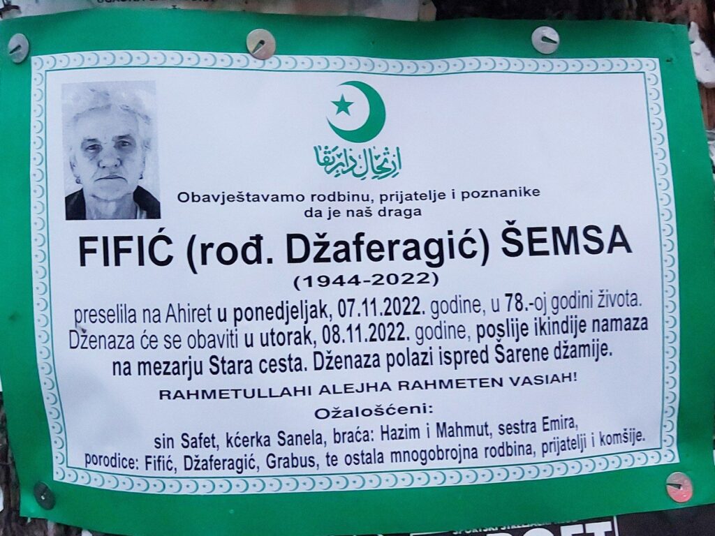 Preminula Šemsa Fifić