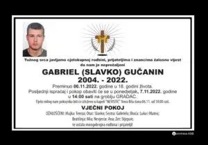 Sutra posljednji ispraćaj Gabriela Gučanina