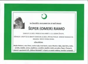 Preminuo Ramo Šeper