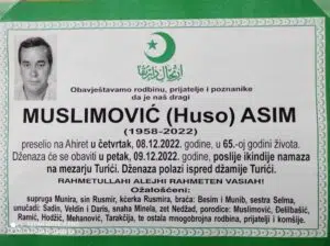 Preminuo Asim Muslimović