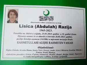 Preminula Razija Lisica