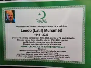Preminuo Muhamed Lendo