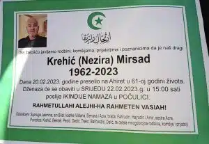 Preminuo Mirsad Krehić