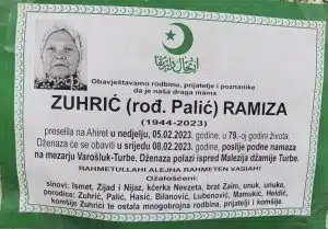 Preminula Ramiza Zuhrić