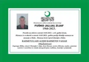 Preminuo Zijaf Fuško