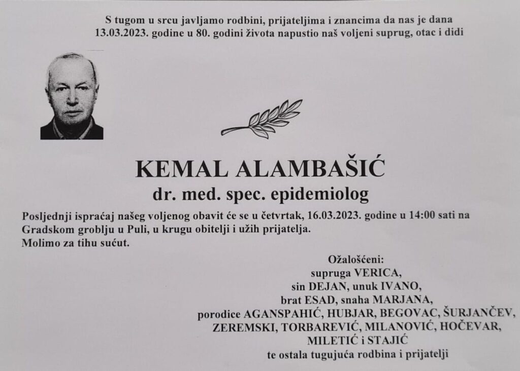 ešo kozarić i muzičari grada travnika opraštaju se od velikog čovjeka / preminuo kemal alambašić
