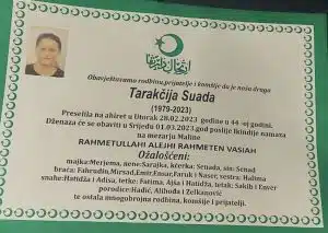 Preminula Suada Tarakčija