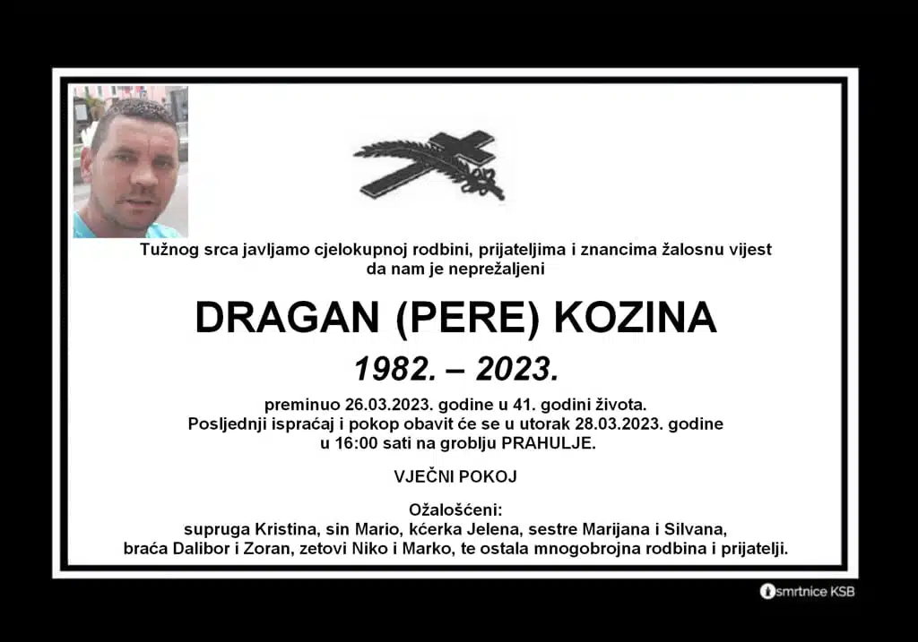 Preminuo Dragan Kozina