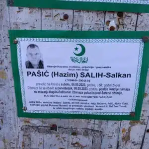 Preminuo Pašić Salih Salkan