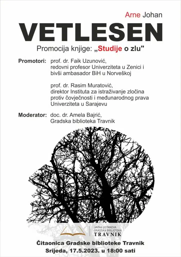Promocija knjige „Studije o zlu“ autora Arnea Johana Vetlesena