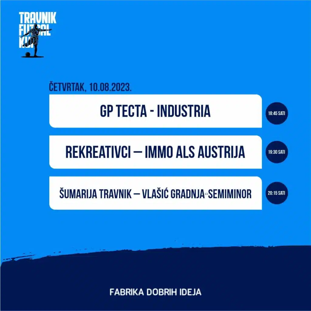 Travnik futsal kup/ Danas 3 odlične utakmice!