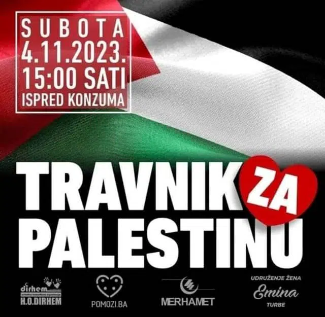 Okupljanje u subotu/ Travnik za Palestinu