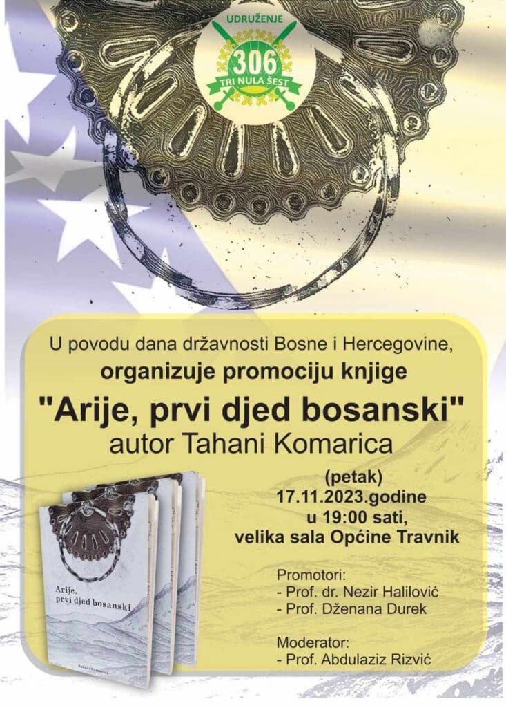 udruženje "306" / sutra u travniku promocija knjige "arije, prvi djed bosanski"