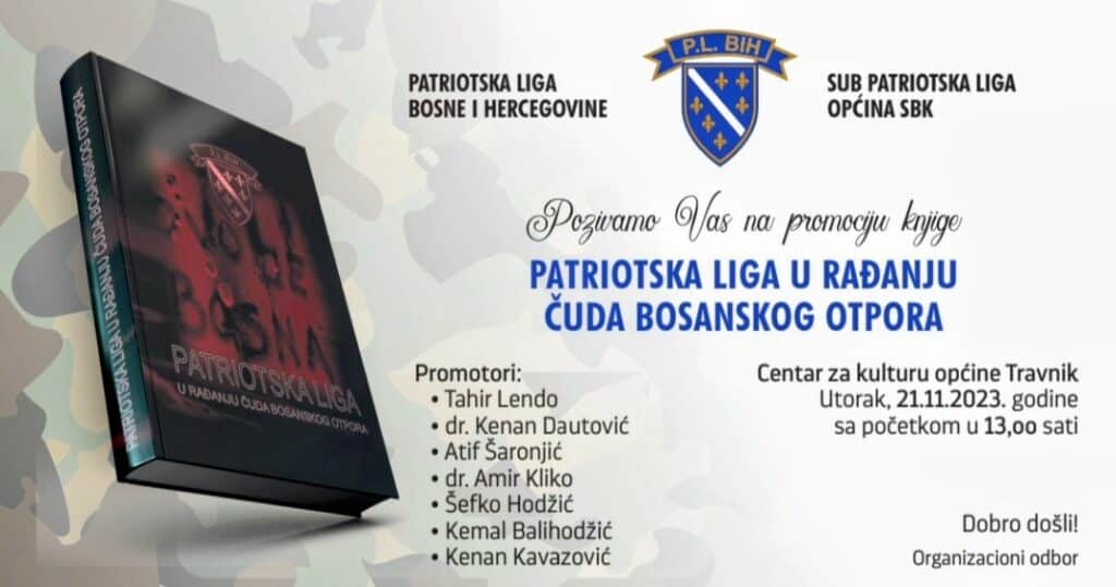 zakazana promocija knjige ''patriotska liga u rađanju čuda bosanskog otpora''