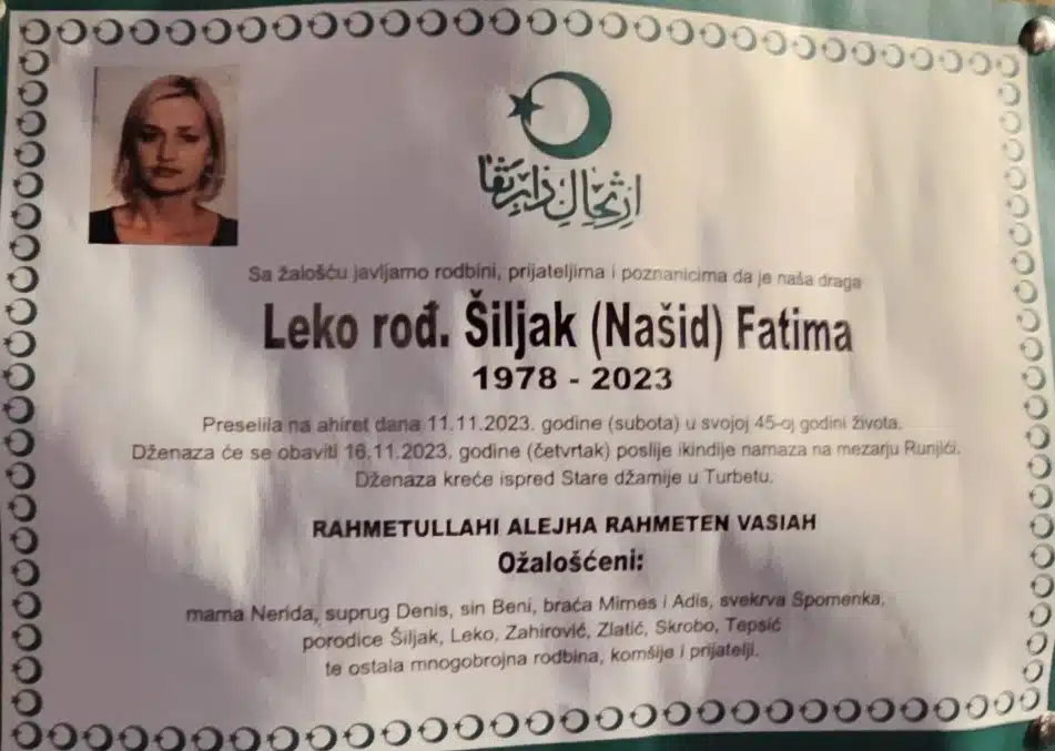 Preminula je Leko Fatima