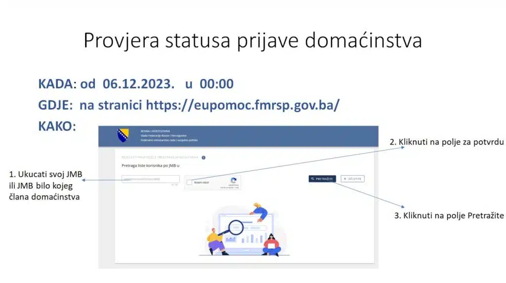 Kreirana preliminarna lista za EU pomoć/Provjera statusa prijava od danas online
