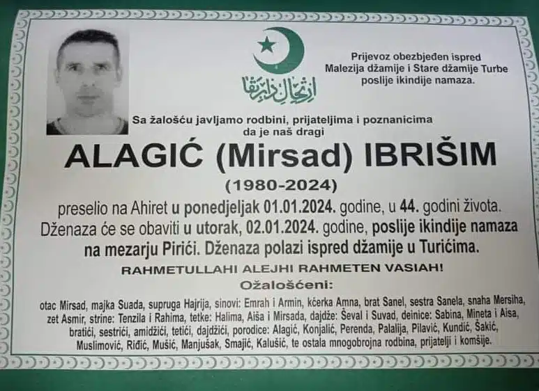 Preminuo je Alagić Ibrišim