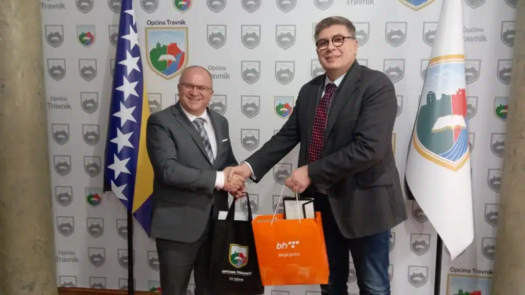 Načelnik Općine Travnik Kenan Dautović ugostio generalnog direktora BH Telecoma Amela Kovačevića