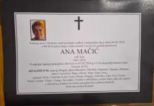 Preminula Ana Mačić
