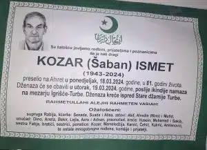 Preminuo Ismet Kozar