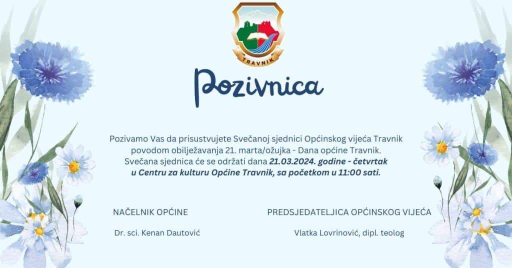 zakazana svečana sjednica u povodu dana općine travnik