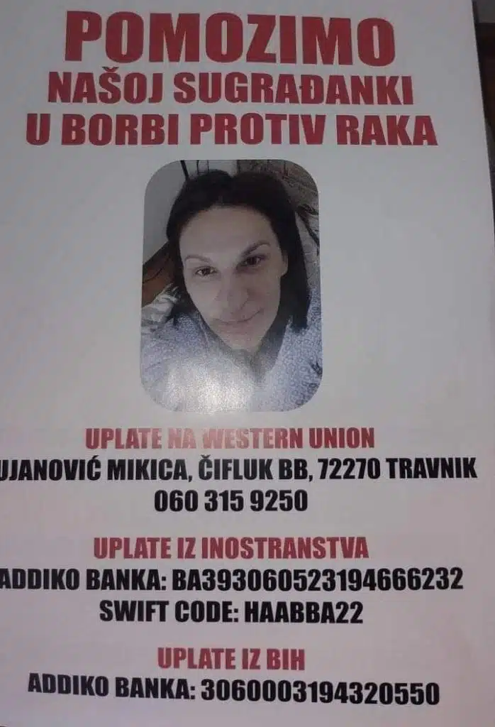 Apel za pomoć u borbi protiv raka našoj sugrađanki Mikici Vujanović