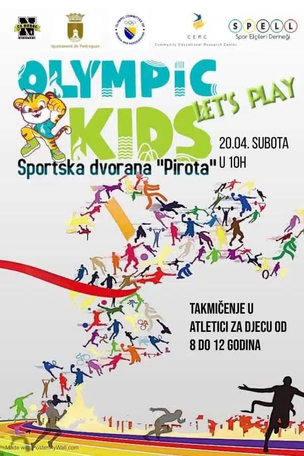 Sutra u Sportskoj dvorani “Pirota” takmičenje u atletici za djecu od 10 do 12 godina