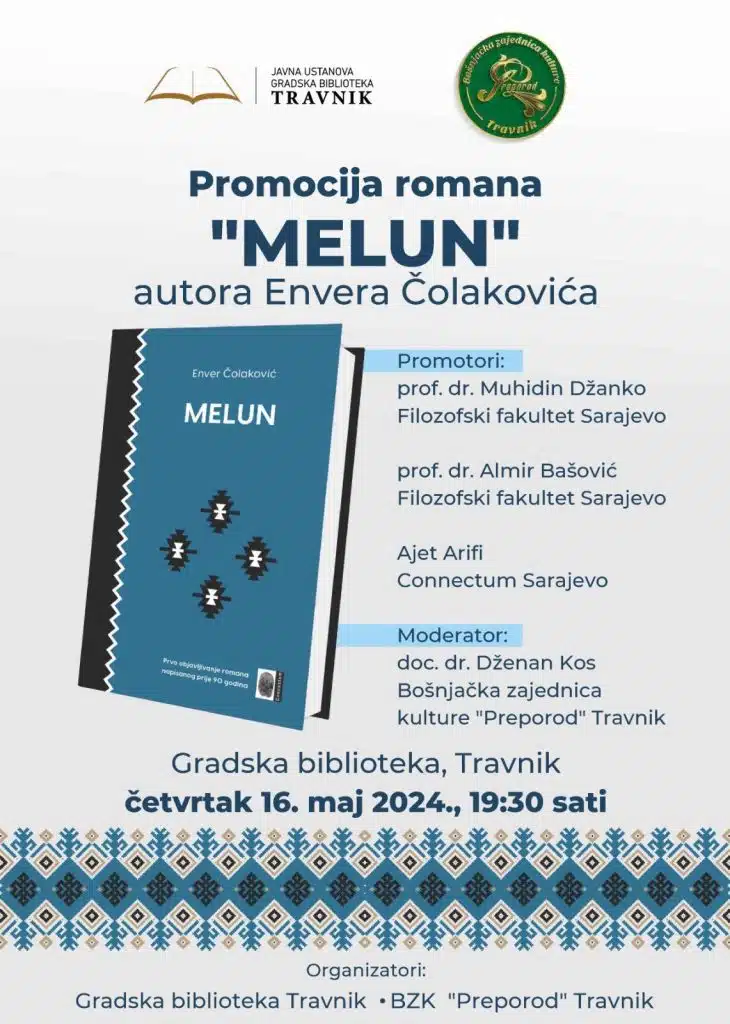 Promocija romana „Melun“ Envera Čolakovića u Gradskoj biblioteci Travnik