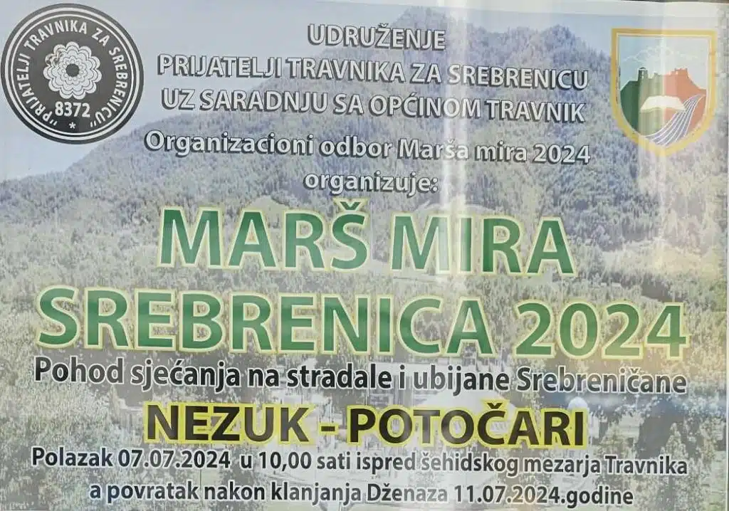 U toku su prijave za Marš mira 2024