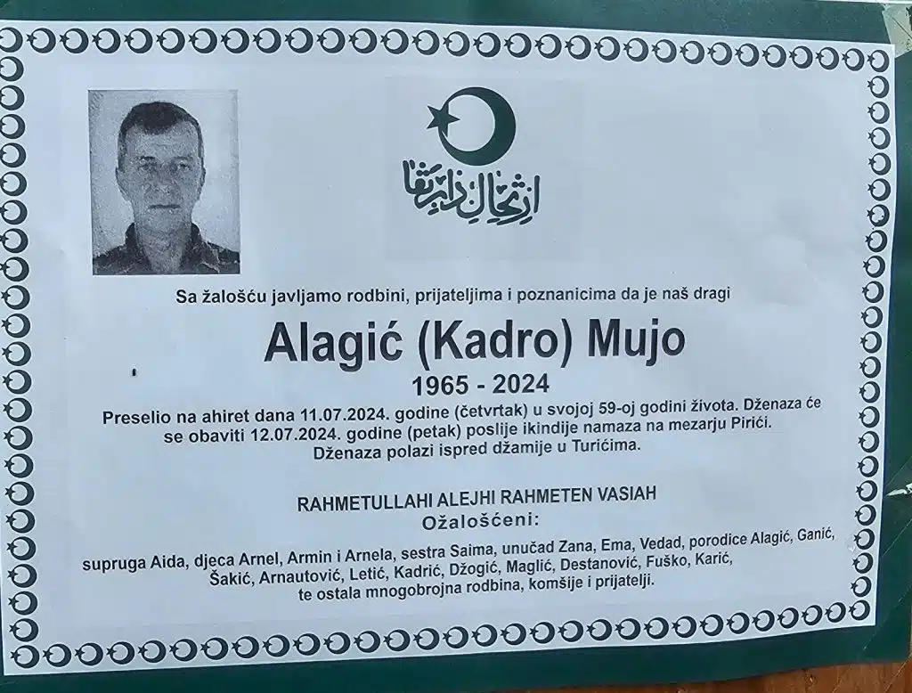 Preminuo je Alagić Mujo
