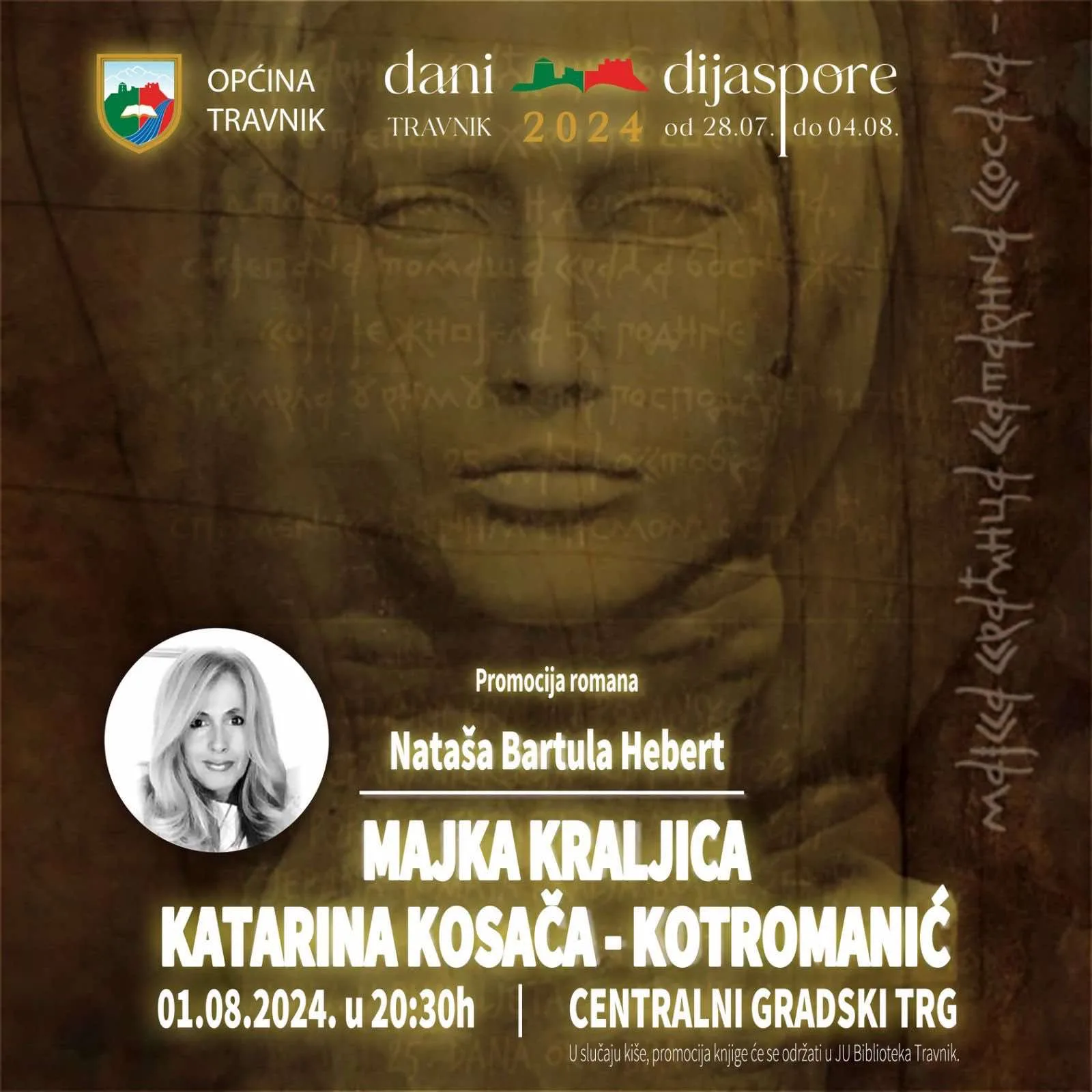 Večeras promocija romana Majka kraljica Katarina Kosača – Kotromanić”