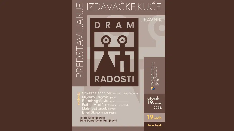 NAJAVA: Predstavljanje izdavačke kuće “Dram Radosti” u Zagrebu