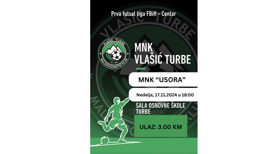 Futsal derbi u Turbetu: MNK Vlašić dočekuje MNK Usora u nedjelju