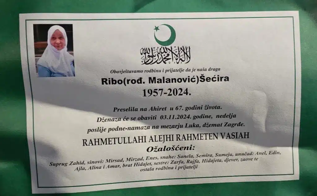 Preminula je Ribo Šećira