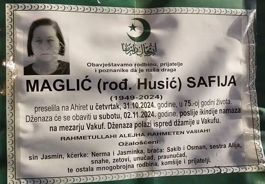 Preminula je Maglić Safija