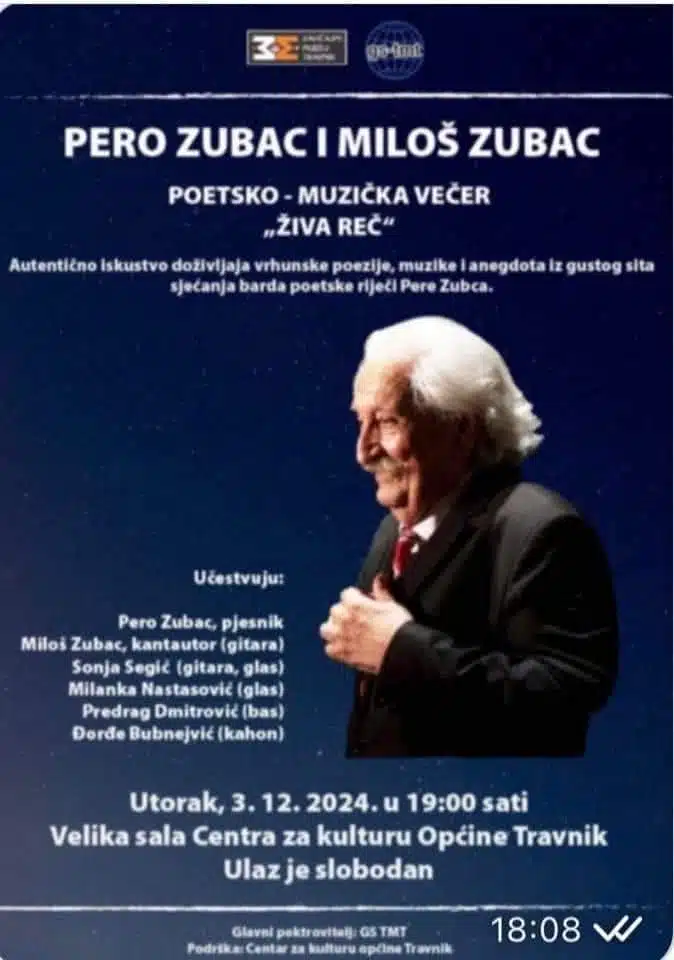 Uskoro poetsko-muzička večer „Živa reč” u Travniku