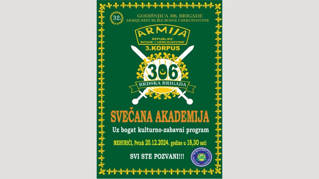 Obilježavanje 32. godišnjice formiranja 306. brdske brigade Armije RBiH